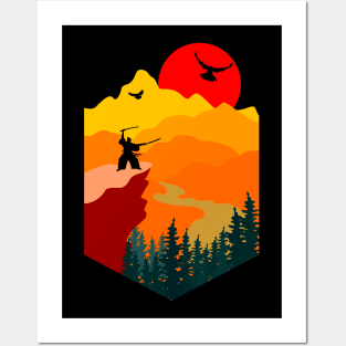 Great samurai of mountain Posters and Art